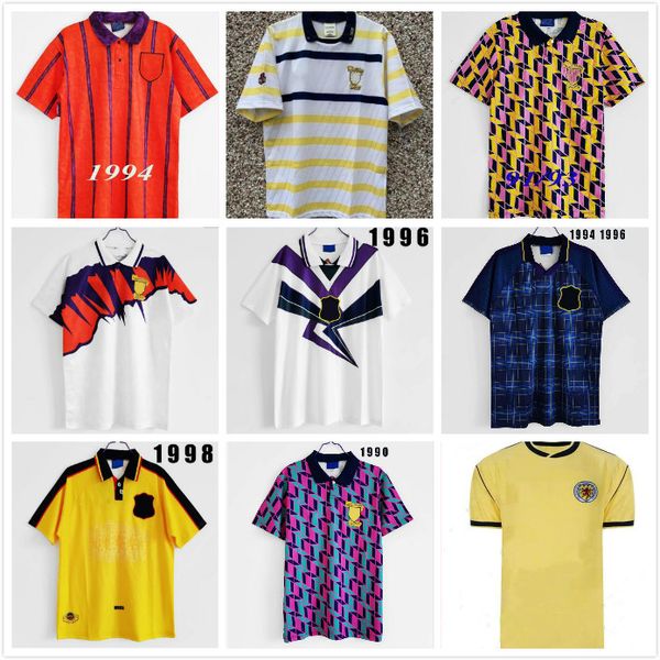 

1982 scotland retro dalglish soccer jersey world cup equipment home away 86 88 classic vintage scotland mcstay retro football shirt, Black;yellow