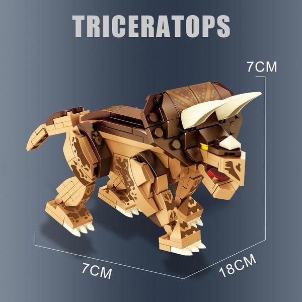 

jurassic park динозавр динозавр building block bricks diy tyrannosaurus rex t-rex triceratops модель дети создатель животных игрушка подарок