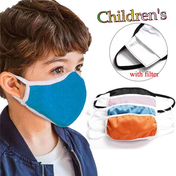 

mask with filter kids black pink cotton face mask boys girls washable dustproof cotton breathable mouth masks for children