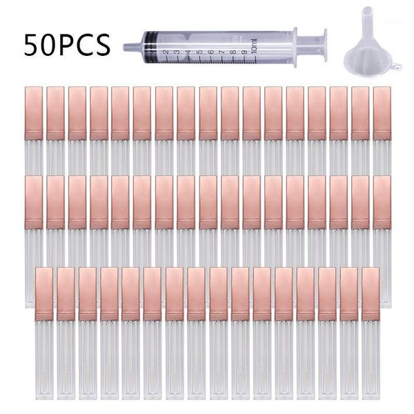 

50pcs new 5ml rose gold lip gloss tubes empty cosmetic container refillable bottles liquid lipstick storage bottle1