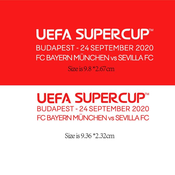 

10 pcs one lot 2020 super cup match details budapest final match game soccer patch badge