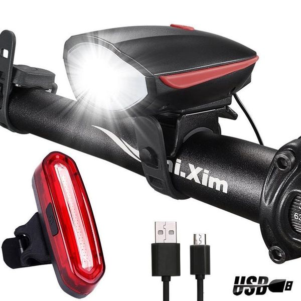 

wind talk 250 lumens bicycle light set rechargeable headlight usb led bike tail light bicycle accessories
