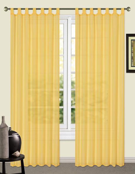 

basic design solid color voile curtain tab door window curtain sheer loops voile drape valance house decoration