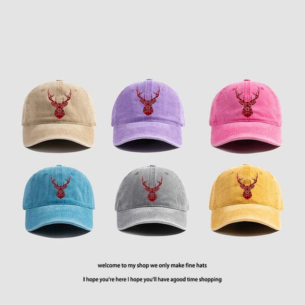 

diy custom logo hat deer denim baseball hat men and women baseball cap snapback cap logo print trucker, Blue;gray