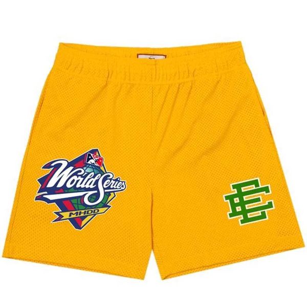 

eric emanuel running short ee men's basic shorts fashion baseball world series specific casual fitness summer gym workout mesh sports p, White;black