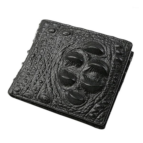 

wholesale- new fashion bifold wallet men's leather crocodile pattern wallet credit/id card holder billfold purse wallet gift1, Red;black