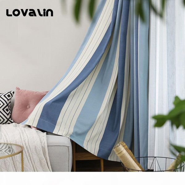 

wholesale 1 panel striped curtains living room bedroom blackout cloth curtain europe cortina para sala home decoration rideaux