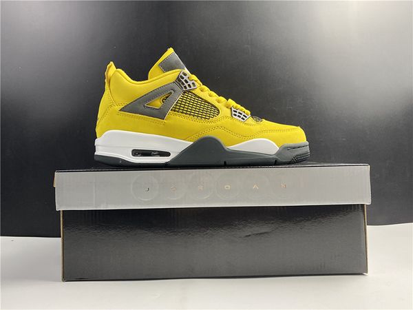 

with box 2021 mens basketball shoes sneakers 4s iv yellow 314254-702 size men leather shoes us7.5-12