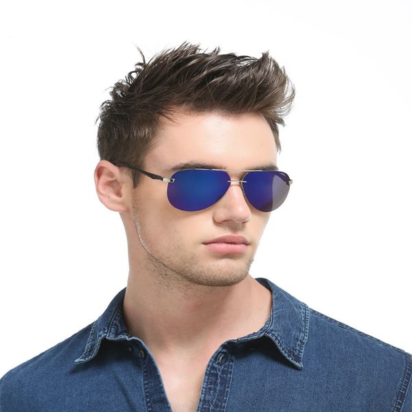 

classical aviation mens sunglasses retro metal frame polarized pchromic lens driving eyewear women lady fashion sunglass, White;black