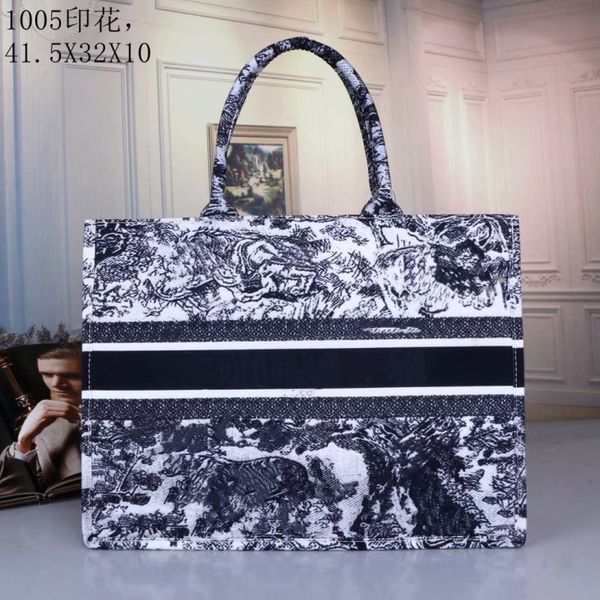 

2020 pattern printing shopping big d handbag canvas women's bag 1005