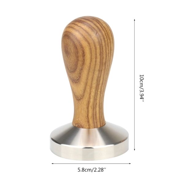 

tamper 58mm barista espresso coffee powder bean press hammer tool q0109