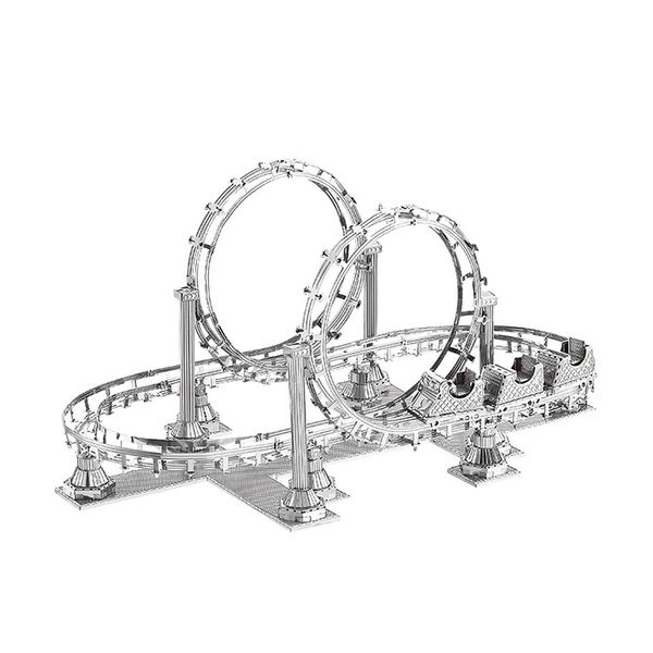 

nan yuan 3d metal puzzle roller coaster building diy laser cut puzzles jigsaw model for child kids educational toys y200421