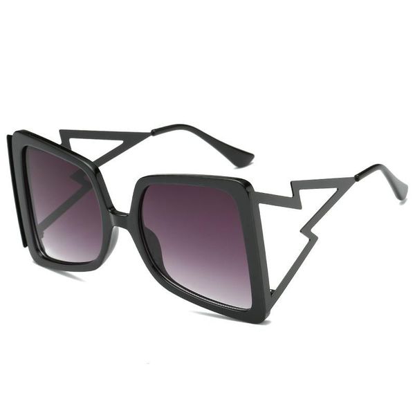 

sunglasses hollow oversize square for women 2021 fashion bow shape bee sun glasses female gradient black pink big shades, White;black