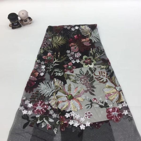 

ribbon african lace fabric embroidered nigerian sequin 2021 ladies french tulle xx37121, Pink;blue