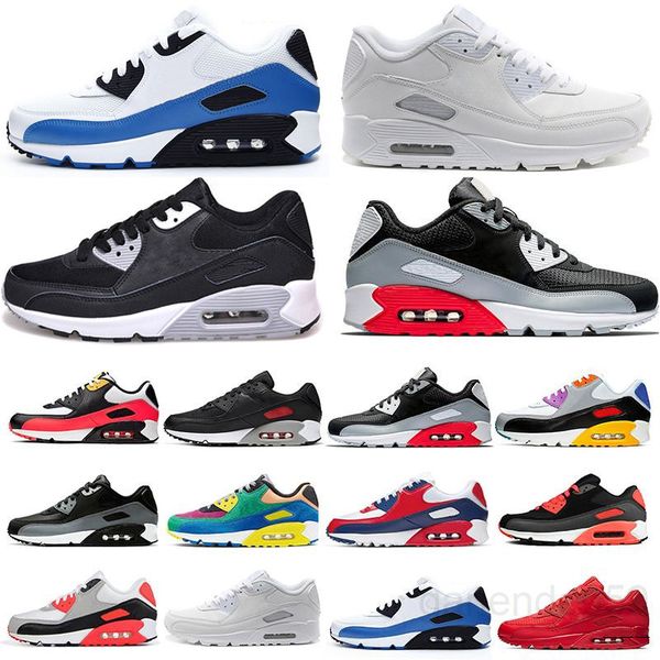 

air cushion 90 casual shoes black white red 90 men women sneakers classic air90 trainer outdoor sports shoe hg9m