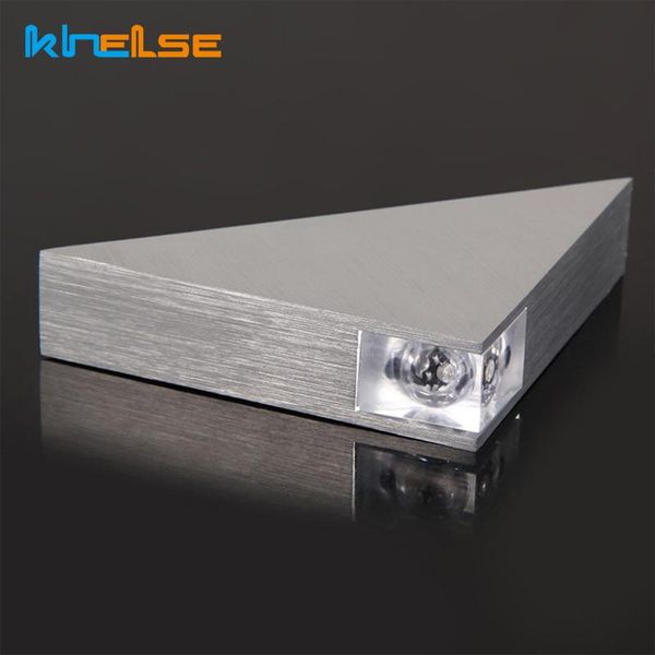 

modern led wall lamp 3w aluminum body triangle wall light for bedroom home lighting luminaire bathroom light fixture