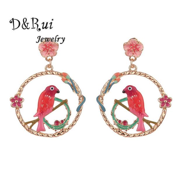 

dangle & chandelier 2021 woman geometric round big earring alloy bird flower birdal hoop trinket long earrings gold jewelry for women weddin, Silver