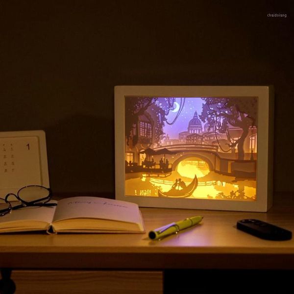 

pgraphy paper sculpture lamp creative light power supply home decor bedroom decoration gift for kids beautiful picture q31