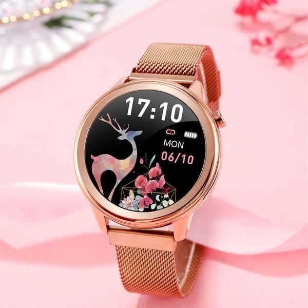 

f80 smart watch busins women's bracelet ip68 waterproof blood prsure oxygen touch round christma