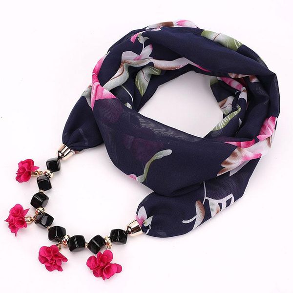 

ожерелье runmeifa сплава jewel шаль национальный ветер шифон женщины шеи цветок кулон printed шарф подарок для матери бесплатная доставка bb, Blue;gray