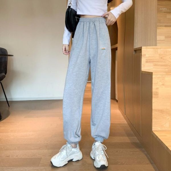 

2020 new women casual harem pants summer elastic waist wide leg vintage floral printed trousers female loose plus size1, Black;white