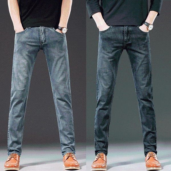 

men's jeans autumn and winter fashion micro-elastic casual men kg-870, Blue