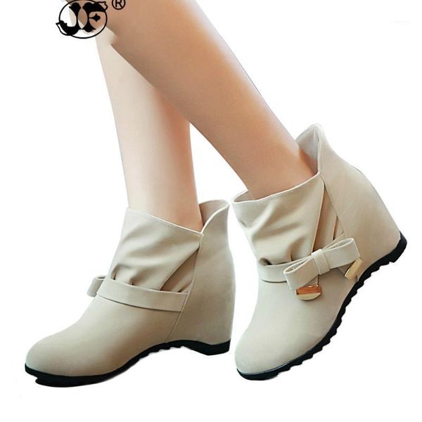 

2020 wholesale large sizes 34-43 winter woman ankle boots fashion leisure women's shoes booties hun891, Black