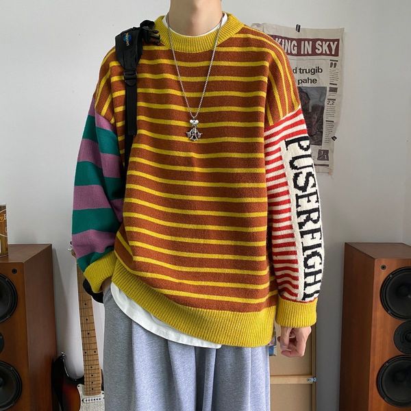 

2021 men's blouse autumn new winter list thin knitted shirt leisure youth clothing lx2f, White;black