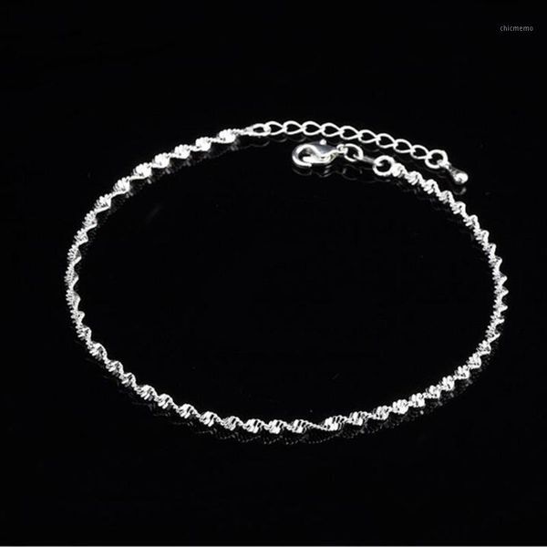 

fashion twisted weave chain for women anklet 925 sterling silver anklets bracelet for women foot jewelry anklet on foot1, Red;blue