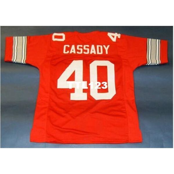 

3421 custom #40 howard hopalong cassady custom college style college jersey size s-4xl or custom any name or number jersey, Black