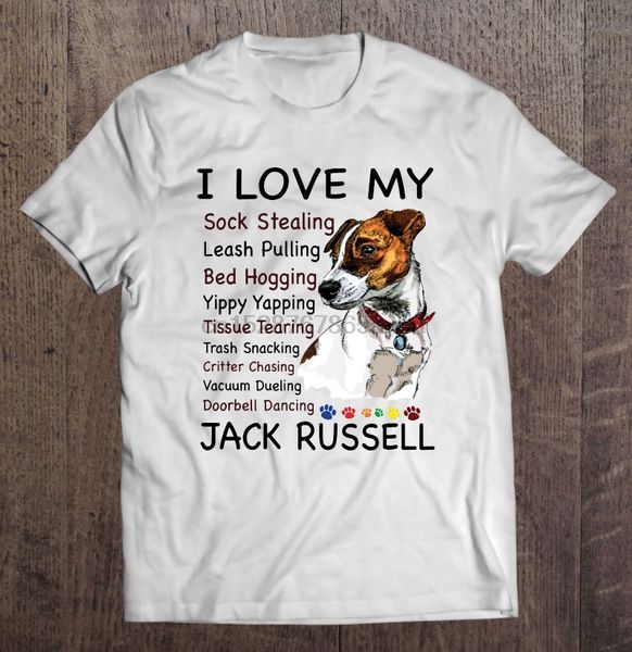 

i love my носок кража поводок тяговой кровать дизайнеров толстовки коробление yippy тявкать джек рассел футболки толстовки