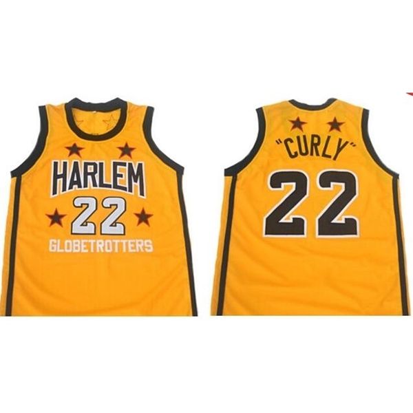 

custom 604 youth women vintage fred "curly" neal #22 harlem globetrotters basketball jersey size s-4xl or custom any name or numbe, Black