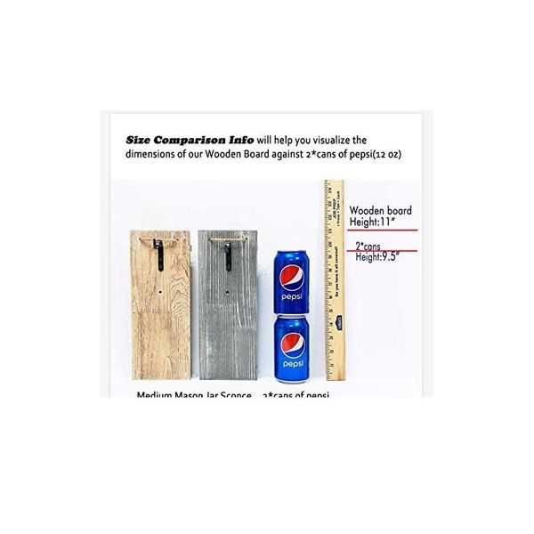 

2pcs rustic grey mason jar sconces with led strip lights 6-hour timer decorative hanging wall decor hydrangea home kitch bbychf