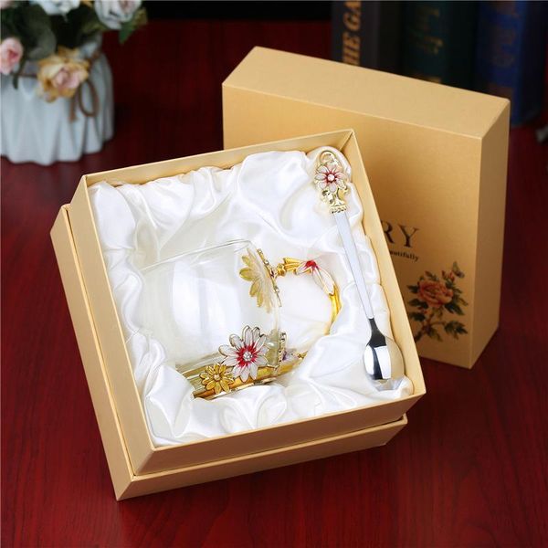 

стекло творческий чай эмаль кристалл воды кубок подарков цветочный термостойкое анти обжигающего fsile изысканный wmtwre five2010