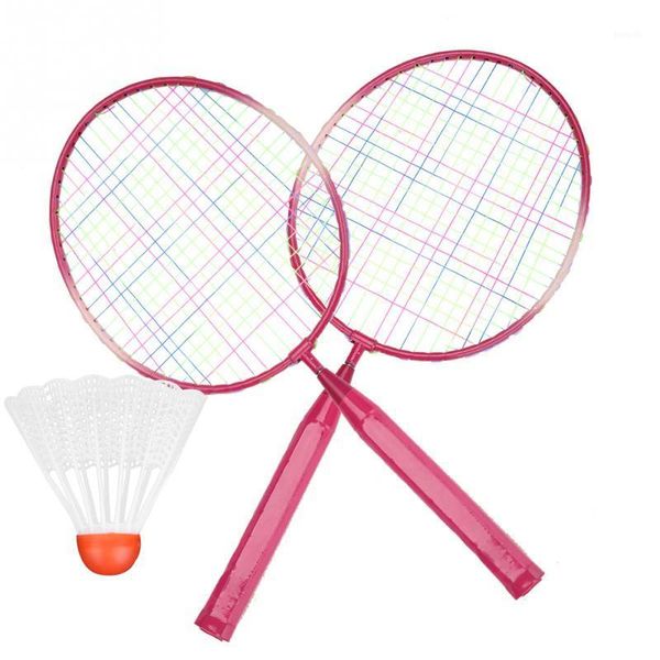 

children kids badminton racket racquet shuttlecock set alloy badminton racket practice training light-weight racquet with balls1