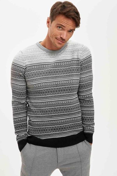 

defacto man pullover, White;black