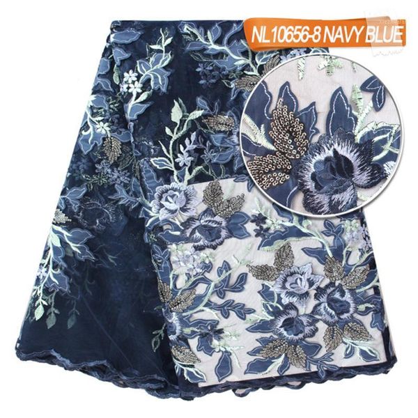 

blue lace african lace fabric embroidered nigerian wedding fabric french tulle 5yard1, Pink;blue