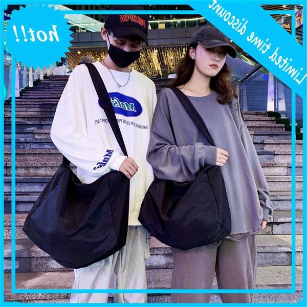 

baigou canvas lovers waterproof nylon large capacity shoulder leisure messenger bag