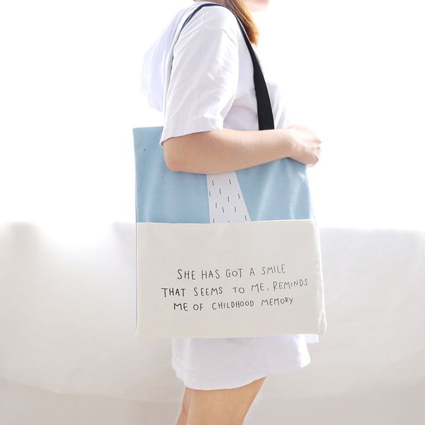 

casual new tote canvas shoulder bag for women large capacity fashion shopping bag beach bags casual tote student school bags
