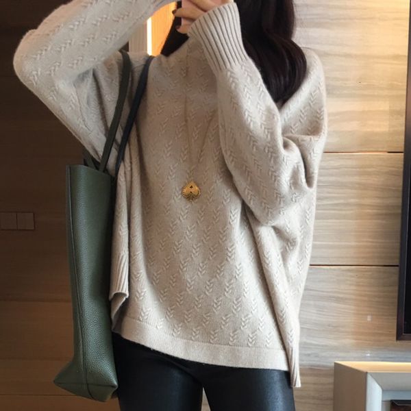 

2021 quality selling women loose shirt 100% colors cashmere lungs and wool jumpers high goal bottom ladies'wear odno, White;black