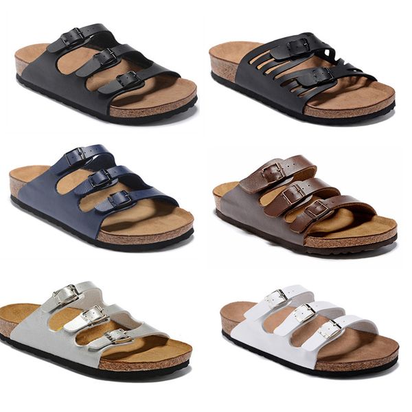 

florida 2021men women designer sandals designer shoes slide summer fashion wide flat slippery sandals slipper flip flop leather beach shoes, Black