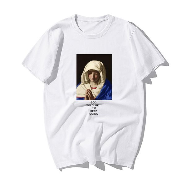 

богородица бог told me keep going печать мода лето tops casual высокого качества harajuku streetwear толстовка с капюшоном hoodie мужчин фут