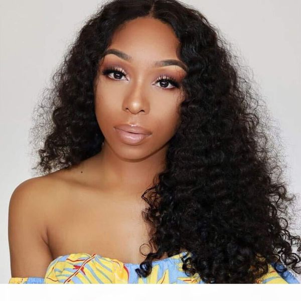 

360 full lace frontal human hair wigs peruvian curly hair natural color pre plucked lace front wigs with baby hair the remy wig, Black;brown