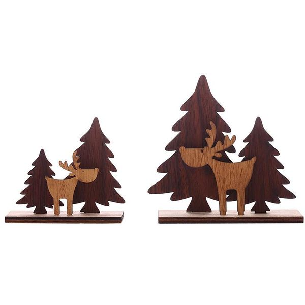 

деревянной elk рождественской елки украшения diy / творчество детской головоломка ассамблея олени украшение / рождество атмосфера декор