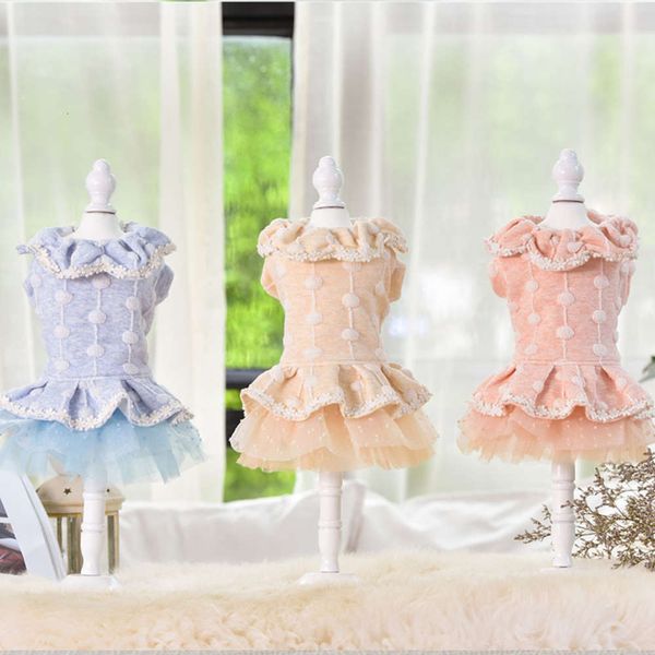 

golden crown baby pet autumn winter princs skirt new teddy vip dog clothing hm133