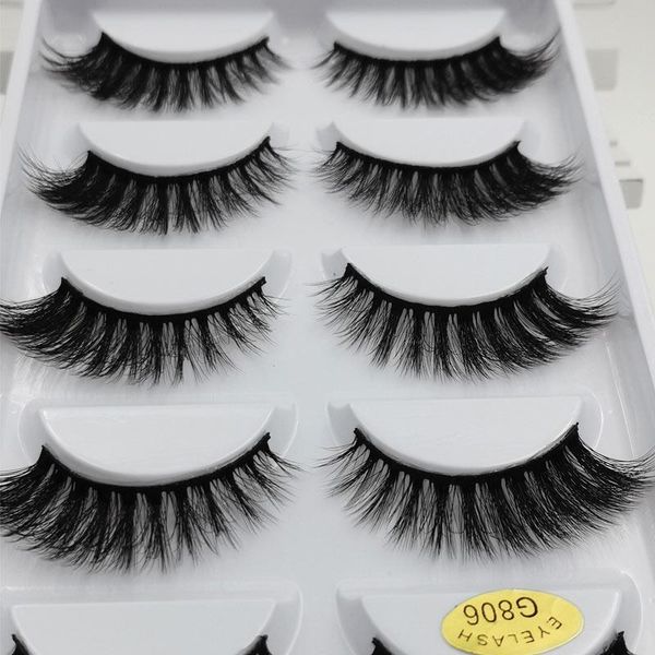 

shidishangpin eyelash 5 pairs handmade mink eyelashes wispy fluffy dramatic faux cils 3d mink lashes extension fasle eyelashes bbytqz