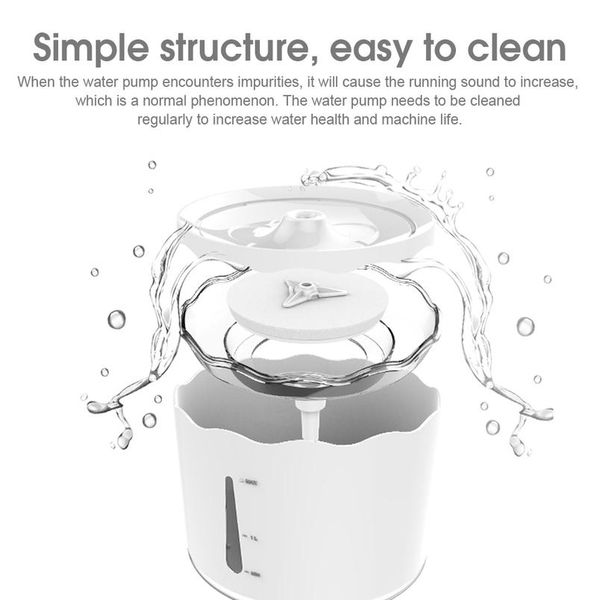 

1.8l matic cat fotain eleckine pet вода диспенсер питатель светодиодная собака кошка питьевый фильтр чаша контейнер usb wmttvo