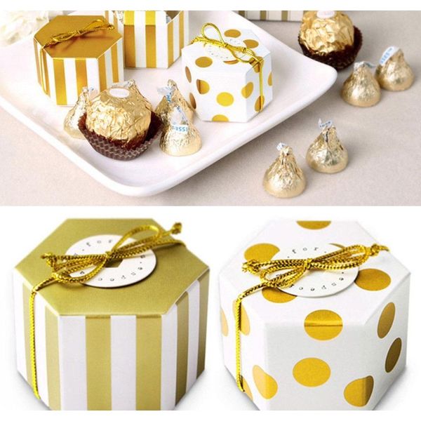 

gold white paper festival christmas wedding sweet candy box favour bags party craft chocolate boxes portable gift packaging h7zep