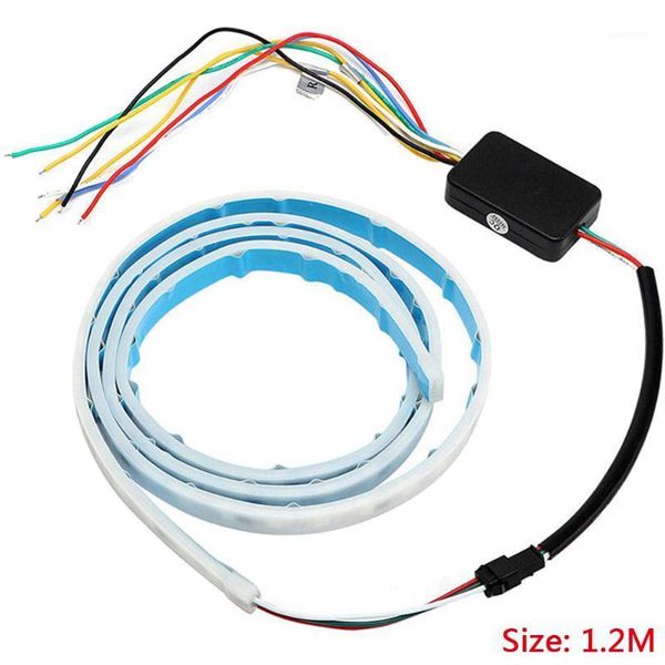 

1.2m colors car rear trunk strip reversing back up flash light rgb led tailgate1