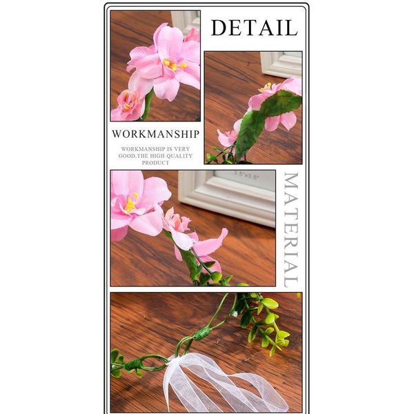 

haimeikang 2021 new floral wreath flower crown headband wedding floral hair accessory hairband wreath jllxyx